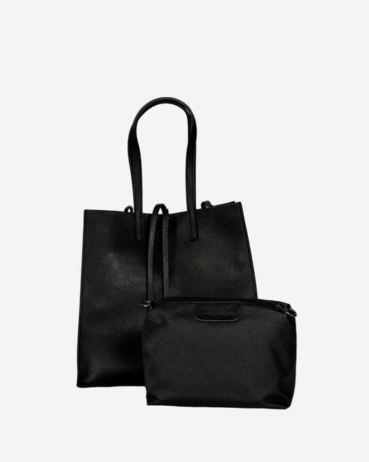 Cartera Fiorella de cuero italiano genuino - detalle de textura