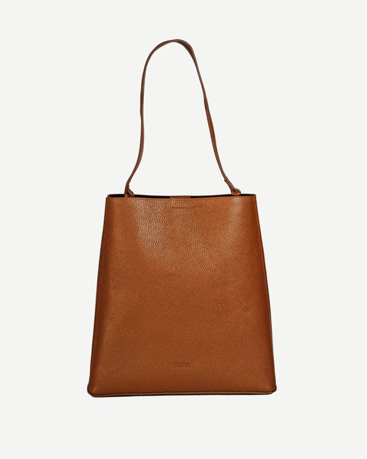 Cartera Livia de cuero italiano genuino - detalle de textura