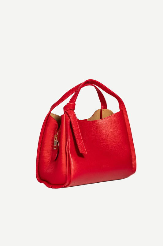 Cartera Allegra de cuero italiano genuino - detalle de textura